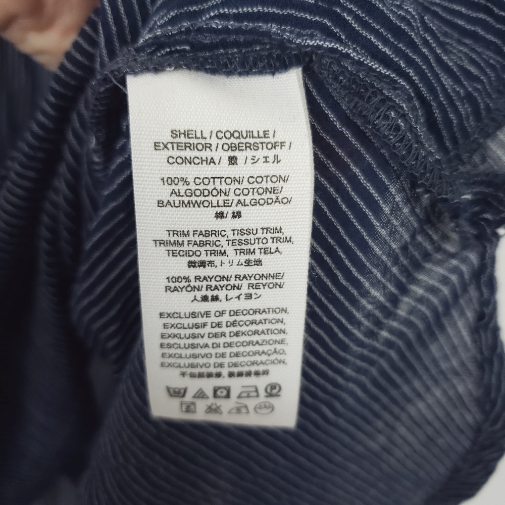 Free People western style floral see through pin stripe shirt size small - Picture 7 of 8